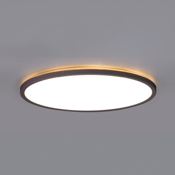Oprawa łazienkowa LED z czujnikiem ruchu i zmierzchu NIVERA LED/12W/230V IP54 3000/4000/6000K Ø 22,5 cm czarna + pilot