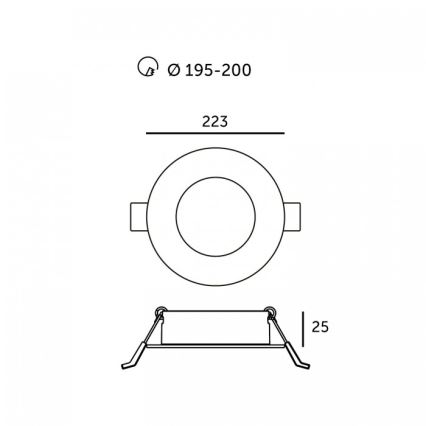 Oprawa LED do sufitów podwieszanych SIGARO LED/18W/230V 3000/4000/6500K śr. 22 cm biała