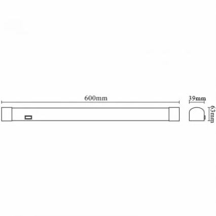 Oprawa podszafkowa LED/15W/230V 60 cm IP44 biała