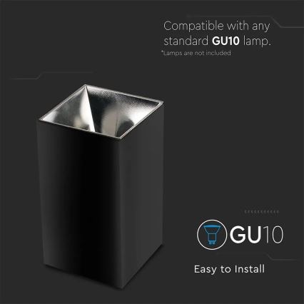 Oprawa punktowa 1xGU10/35W/230V czarna/srebrna