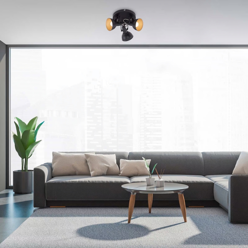 Oprawa punktowa 3xE14/40W/230V czarna