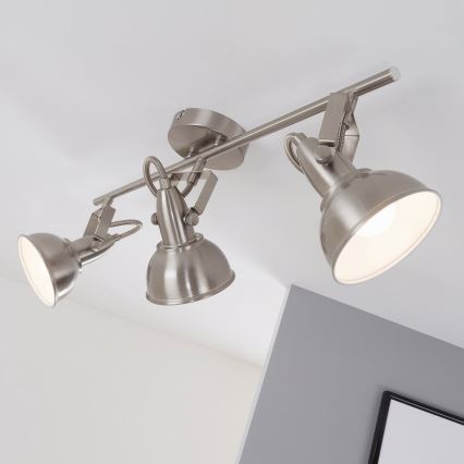 Oprawa punktowa 3xE14/40W/230V matowy chrom