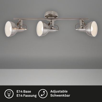 Oprawa punktowa 3xE14/40W/230V matowy chrom