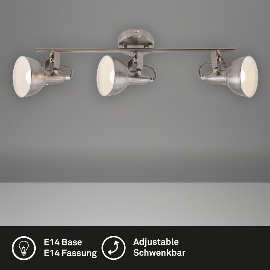 Oprawa punktowa 3xE14/40W/230V matowy chrom