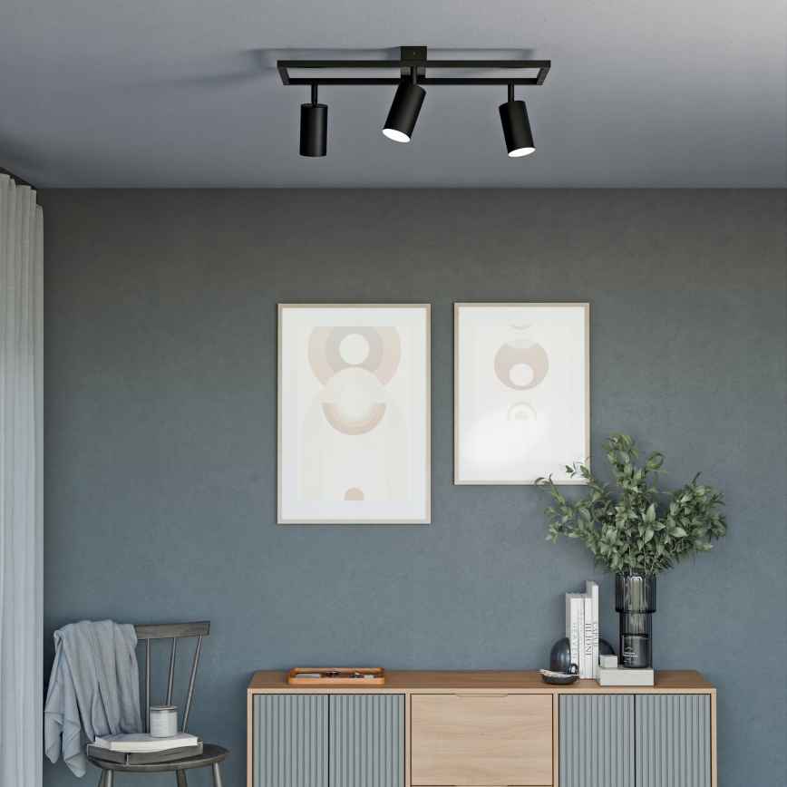 Oprawa punktowa 3xGU10/30W/230V czarna