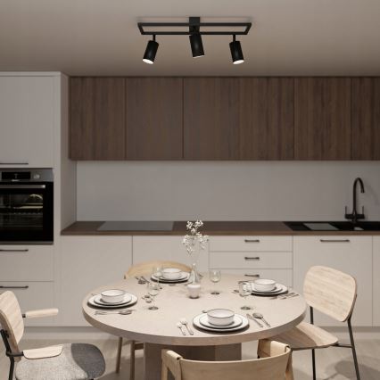 Oprawa punktowa 3xGU10/30W/230V czarna