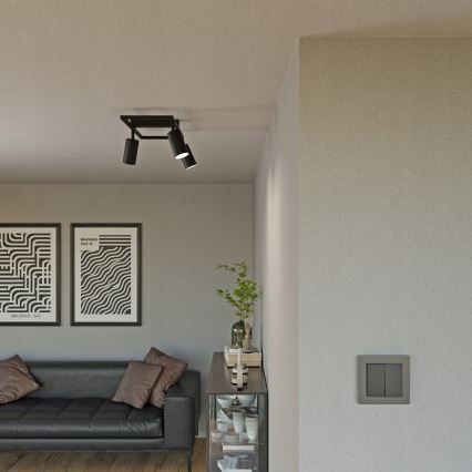 Oprawa punktowa 3xGU10/30W/230V czarna