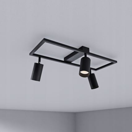 Oprawa punktowa 3xGU10/30W/230V czarna