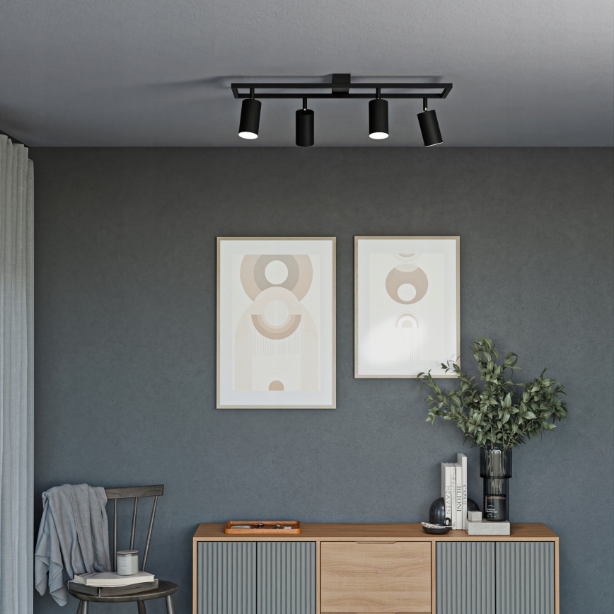 Oprawa punktowa 4xGU10/30W/230V czarna