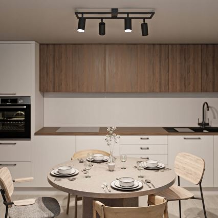 Oprawa punktowa 4xGU10/30W/230V czarna