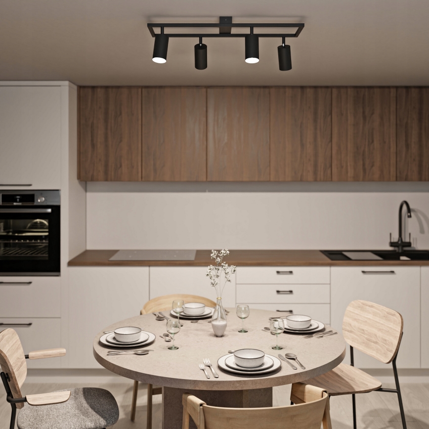 Oprawa punktowa 4xGU10/30W/230V czarna