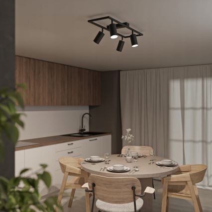 Oprawa punktowa 4xGU10/30W/230V czarna