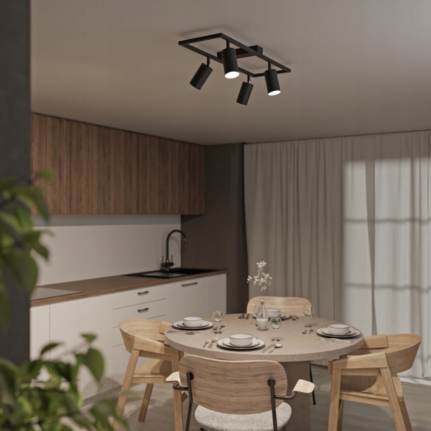 Oprawa punktowa 4xGU10/30W/230V czarna