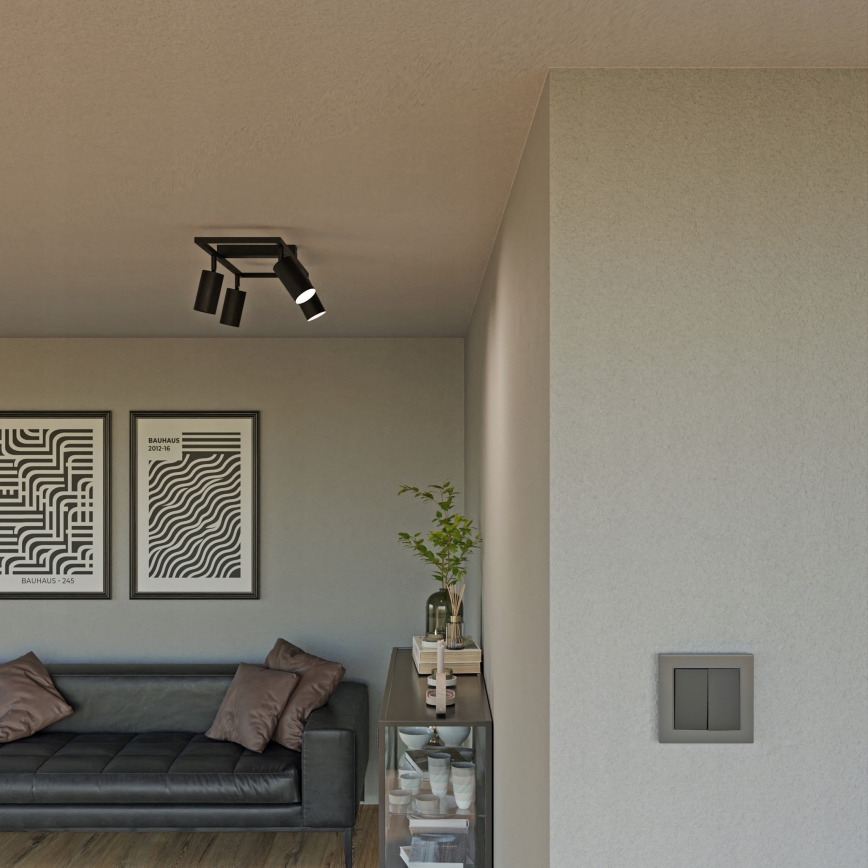 Oprawa punktowa 4xGU10/30W/230V czarna