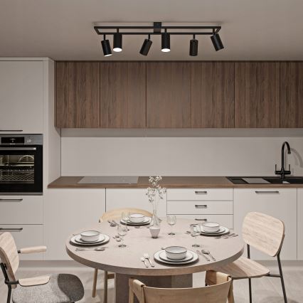 Oprawa punktowa 6xGU10/30W/230V czarna