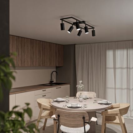 Oprawa punktowa 6xGU10/30W/230V czarna