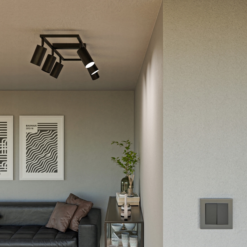 Oprawa punktowa 6xGU10/30W/230V czarna