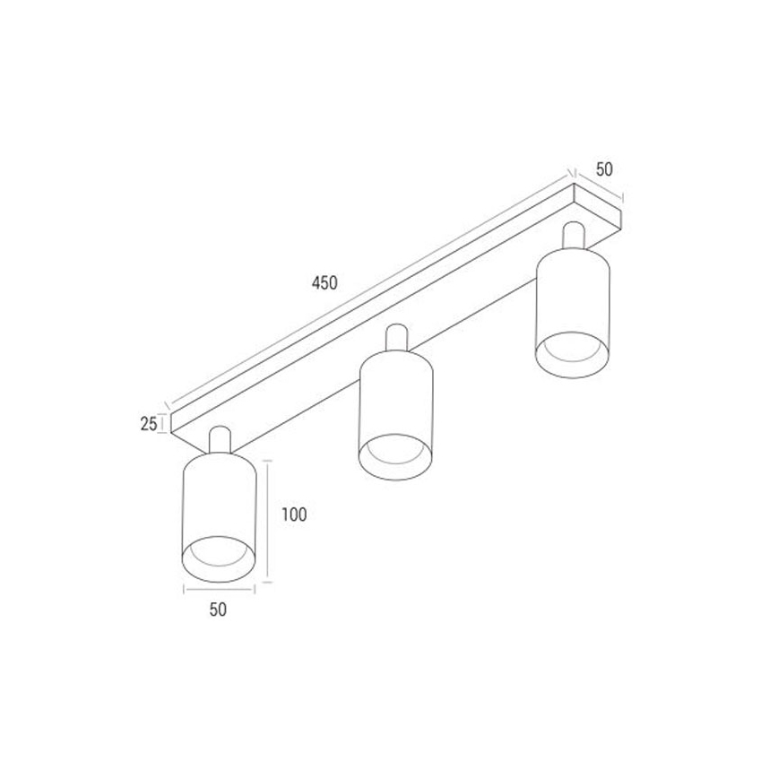 Oprawa punktowa ANGIE 3xGU10/35W/230V czarna