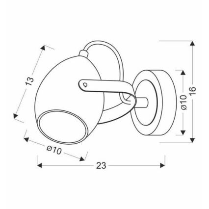 Oprawa punktowa ANICA 1xE14/40W/230V czarny/miedziany