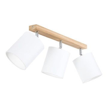 Oprawa punktowa APRILLIA 3xE27/25W/230V dąb biały