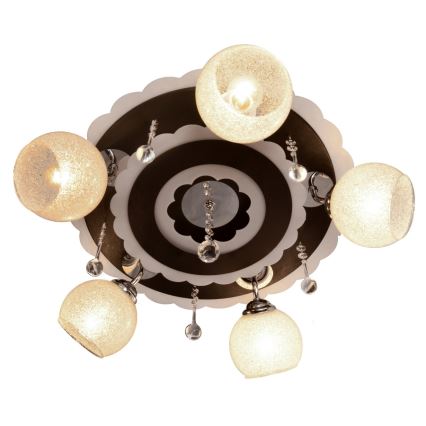Oprawa punktowa ARONA 5xE27/15W/230V+LED czarna