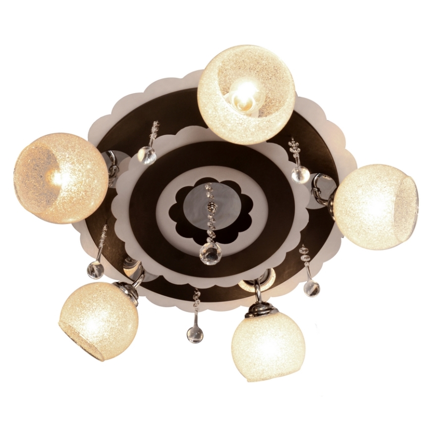 Oprawa punktowa ARONA 5xE27/15W/230V+LED czarna