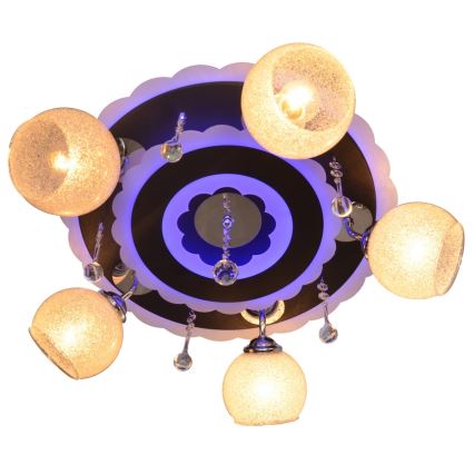 Oprawa punktowa ARONA 5xE27/15W/230V+LED czarna