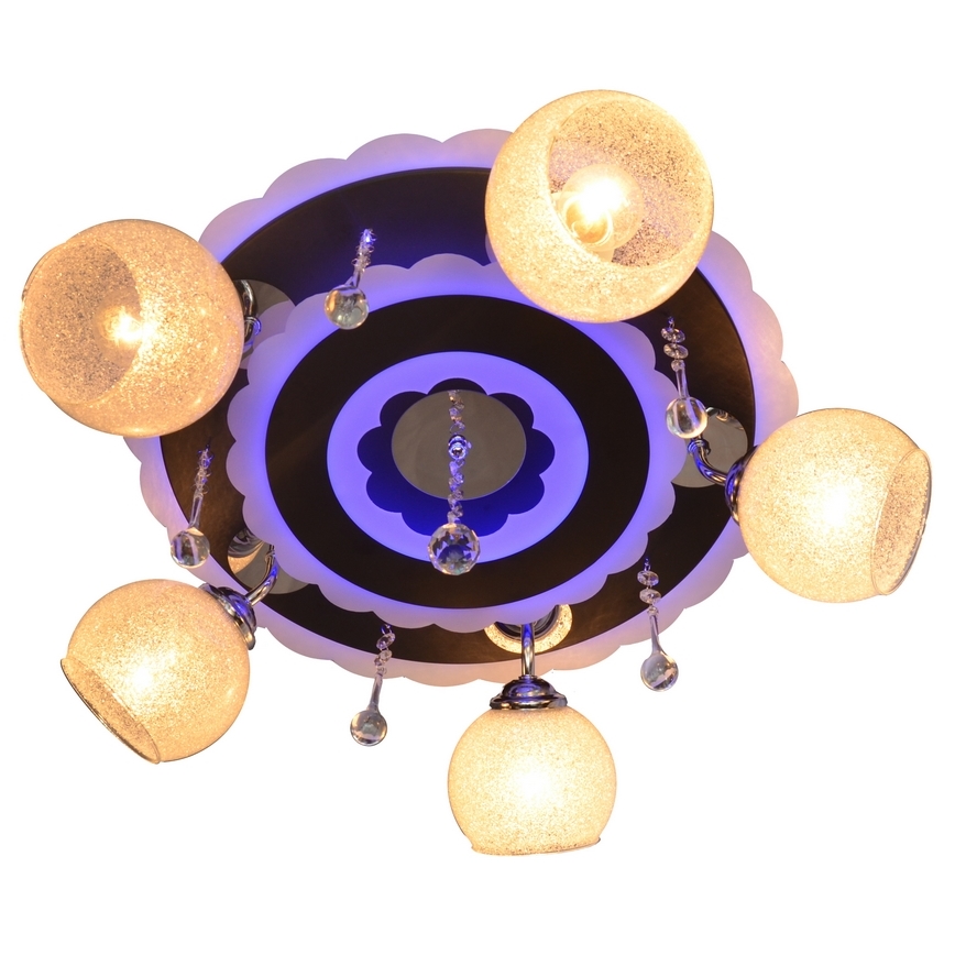 Oprawa punktowa ARONA 5xE27/15W/230V+LED czarna