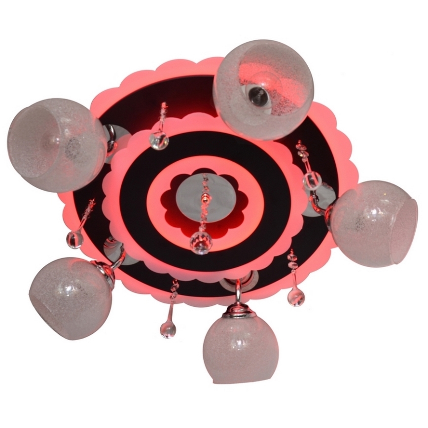 Oprawa punktowa ARONA 5xE27/15W/230V+LED czarna