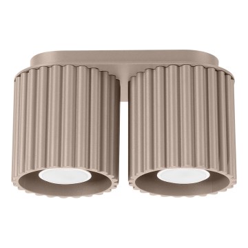 Oprawa punktowa AURA 2xGU10/10W/230V taupe