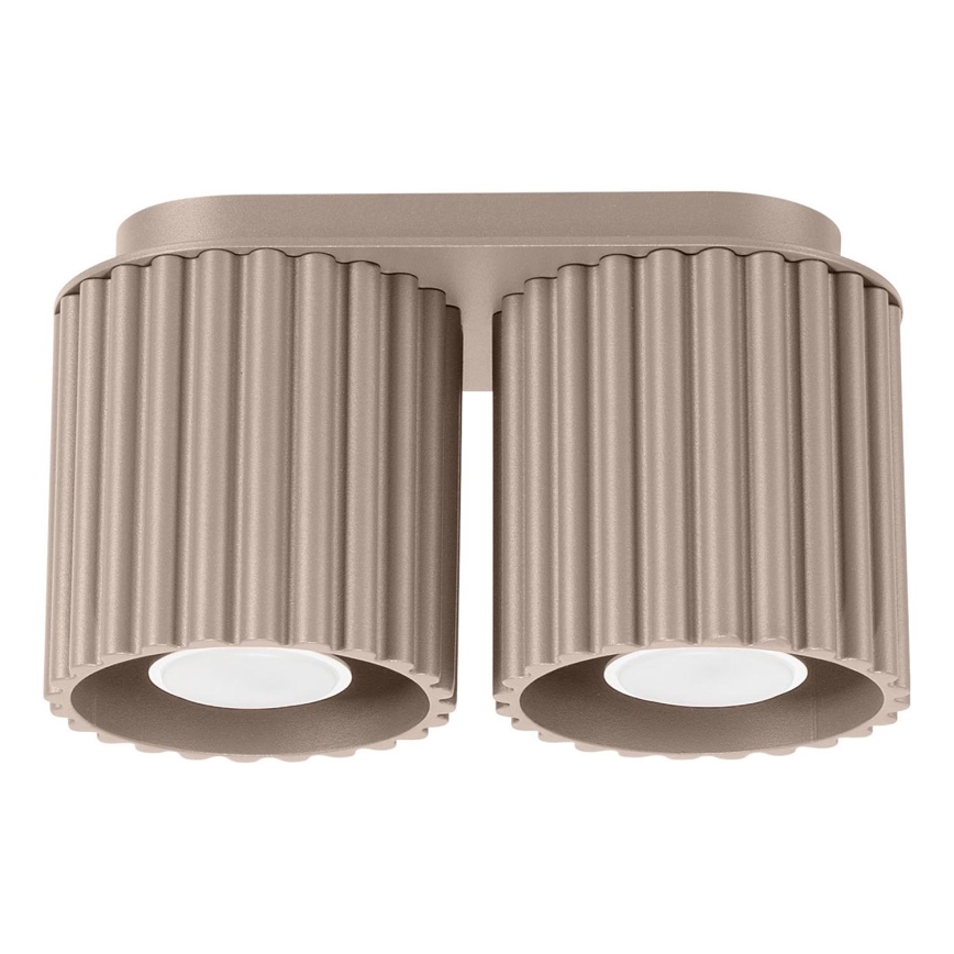 Oprawa punktowa AURA 2xGU10/10W/230V taupe
