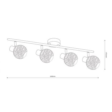 Oprawa punktowa DEX 4xE14/10W/230V beżowa/kremowa