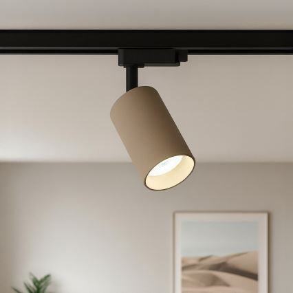 Oprawa punktowa do jednofazowego systemu szynowego PIPE 1xGU10/10W/230V beżowa