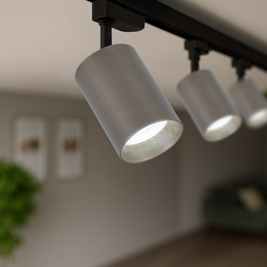 Oprawa punktowa do jednofazowego systemu szynowego PIPE 1xGU10/10W/230V, brązowa