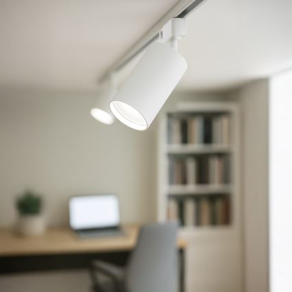 Oprawa punktowa do jednofazowego systemu szynowego TIGER 1xGU10/10W/230V biała