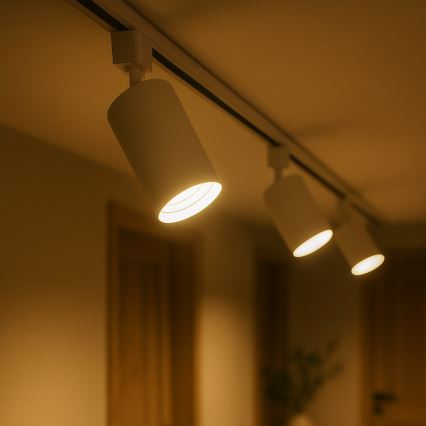 Oprawa punktowa do jednofazowego systemu szynowego TIGER 1xGU10/10W/230V biała