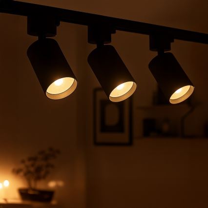 Oprawa punktowa do jednofazowego systemu szynowego TIGER 1xGU10/10W/230V czarna