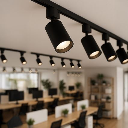 Oprawa punktowa do jednofazowego systemu szynowego TIGER 1xGU10/10W/230V czarna