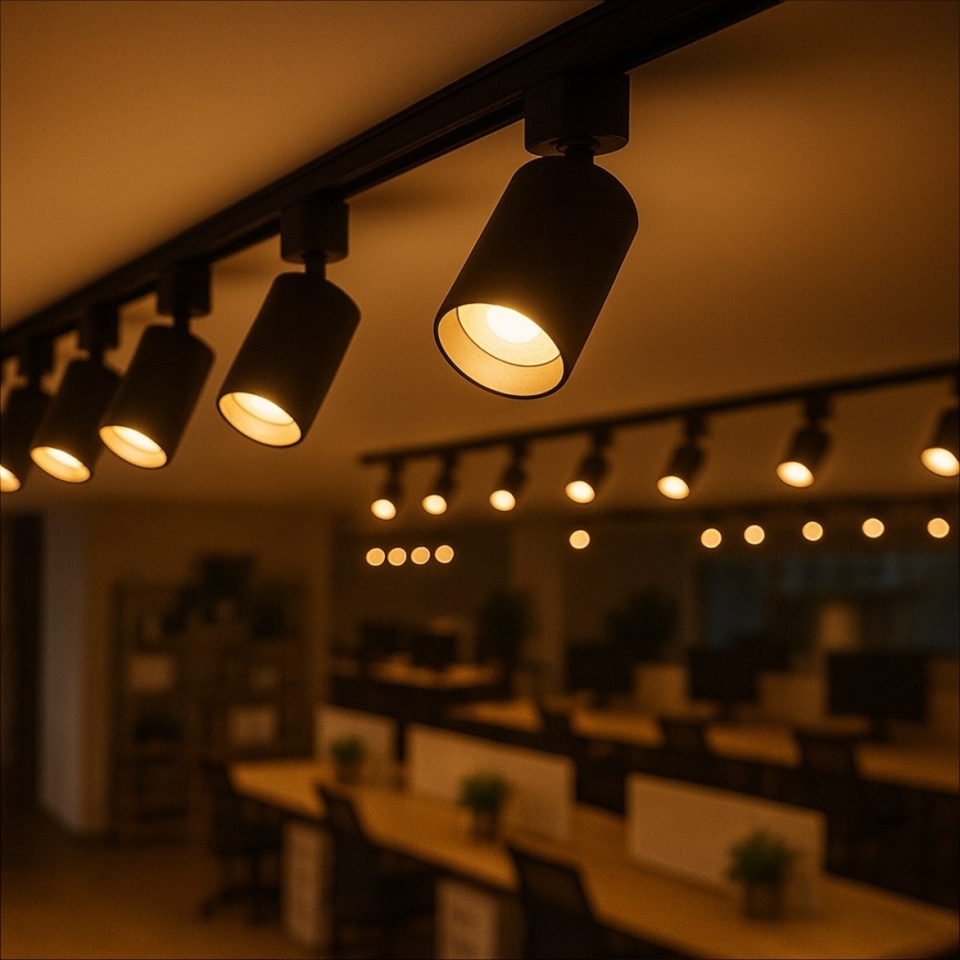 Oprawa punktowa do jednofazowego systemu szynowego TIGER 1xGU10/10W/230V czarna