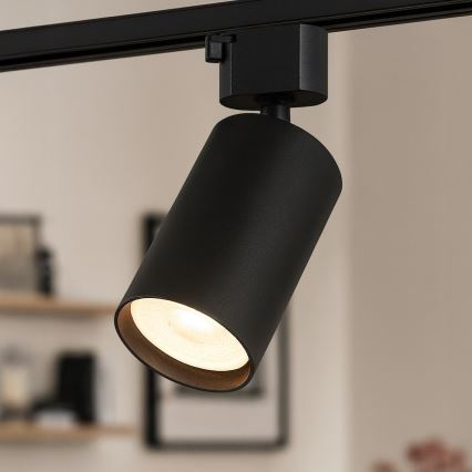 Oprawa punktowa do jednofazowego systemu szynowego TIGER 1xGU10/10W/230V czarna