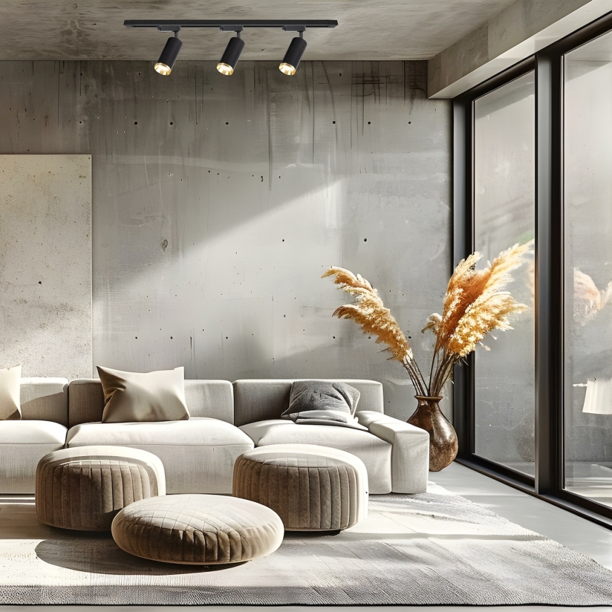 Oprawa punktowa do systemu szynowego MICA 3xGU10/10W/230V czarny/złoty