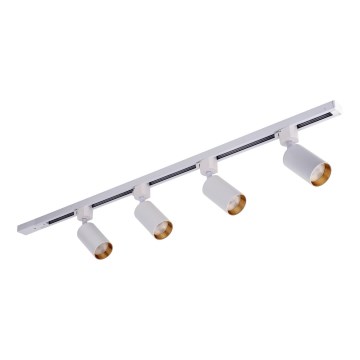 Oprawa punktowa do systemu szynowego TRACER 4x GU10/10W/230V, 1 m, biała