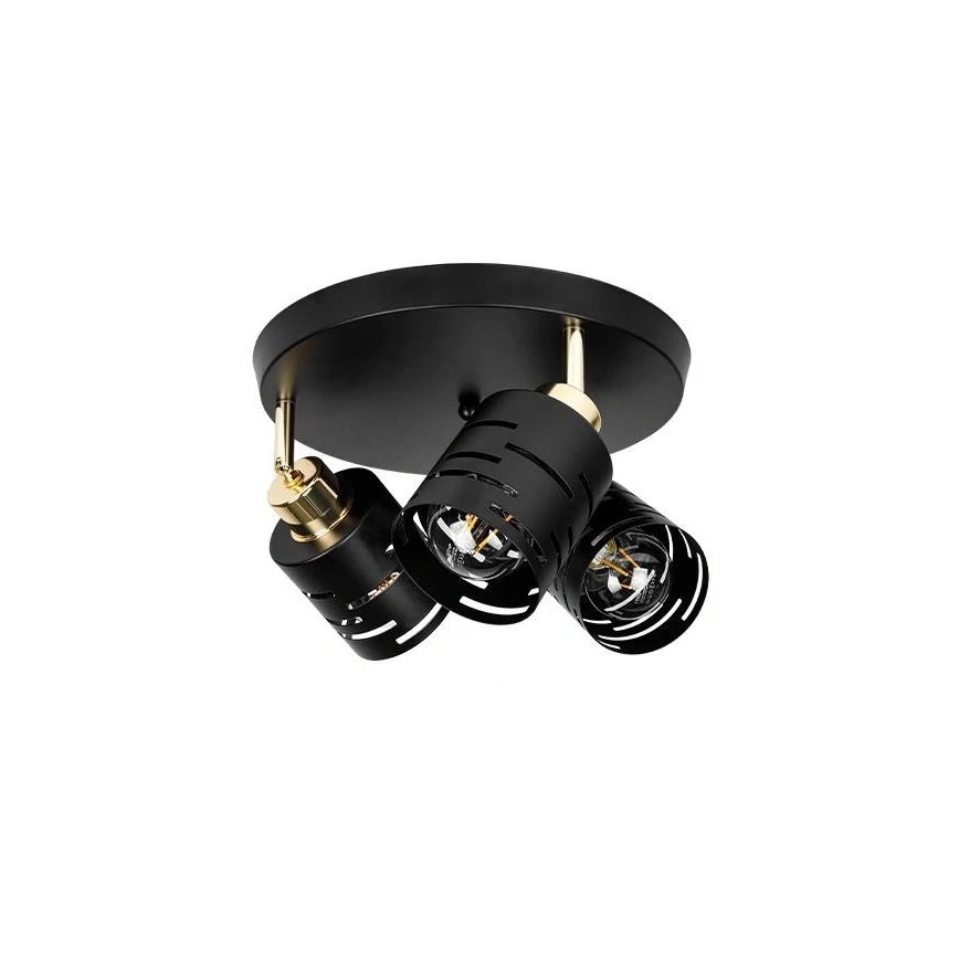 Oprawa punktowa ELEN 3xE27/35W/230V czarna/złota