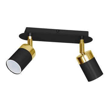 Oprawa punktowa JOKER 2xGU10/25W/230V czarna/złota