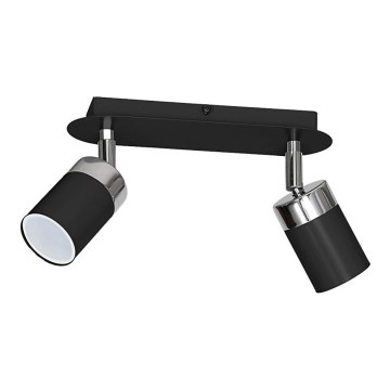 Oprawa punktowa JOKER 2xGU10/25W/230V czarny/błyszczący chrom