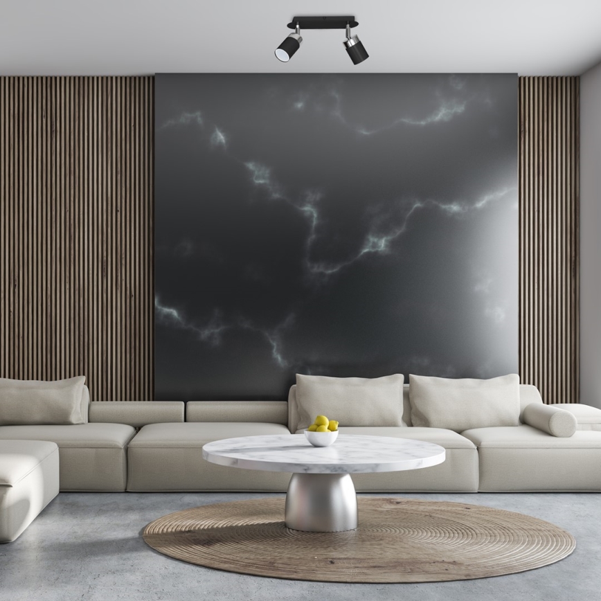 Oprawa punktowa JOKER 2xGU10/25W/230V czarny/błyszczący chrom