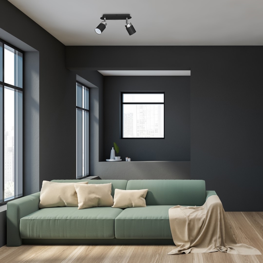 Oprawa punktowa JOKER 2xGU10/25W/230V czarny/błyszczący chrom