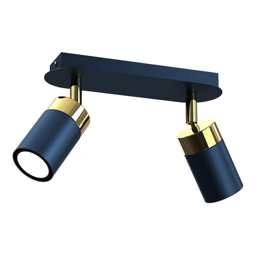 Oprawa punktowa JOKER 2xGU10/25W/230V niebiesko-złota