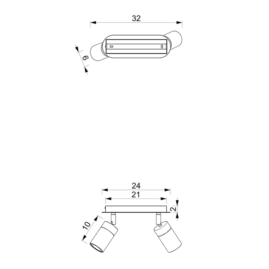 Oprawa punktowa JOKER 2xGU10/25W/230V niebiesko-złota