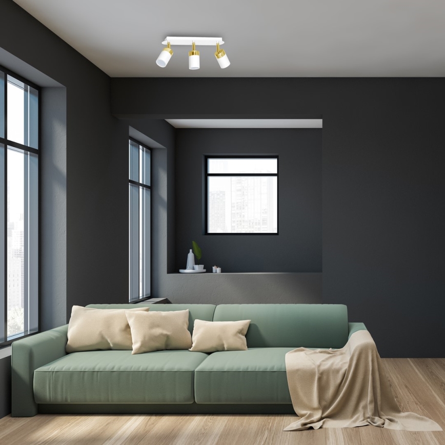 Oprawa punktowa JOKER 3xGU10/25W/230V biała/złota